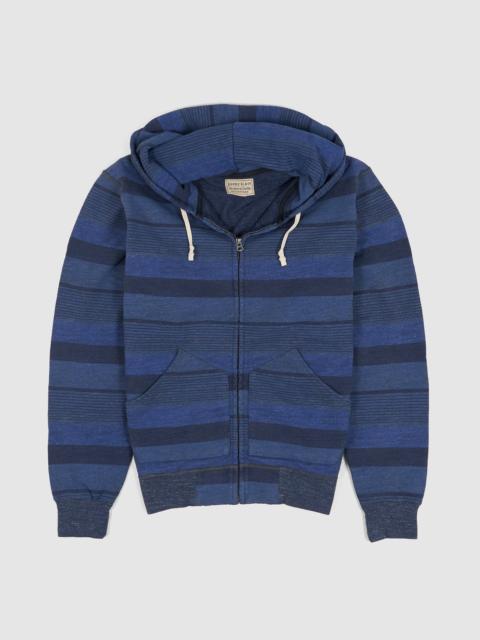 RRL by Ralph Lauren Double RL Full-Zip Striped Hoodie Sweater