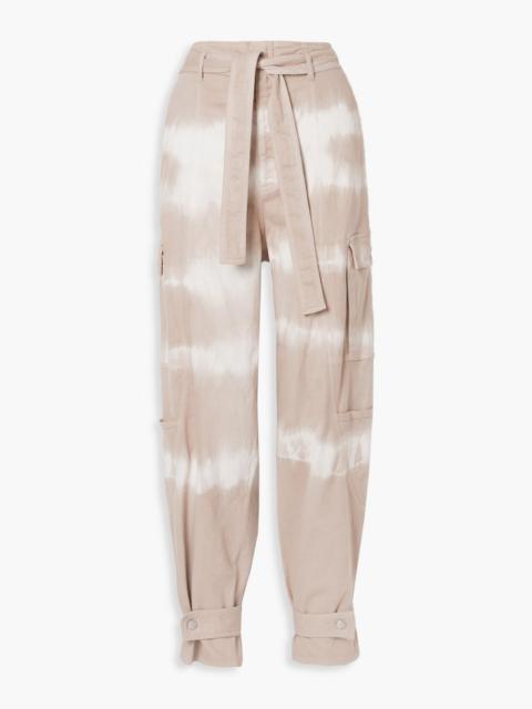 Stella McCartney Belted tie-dyed tapered jeans