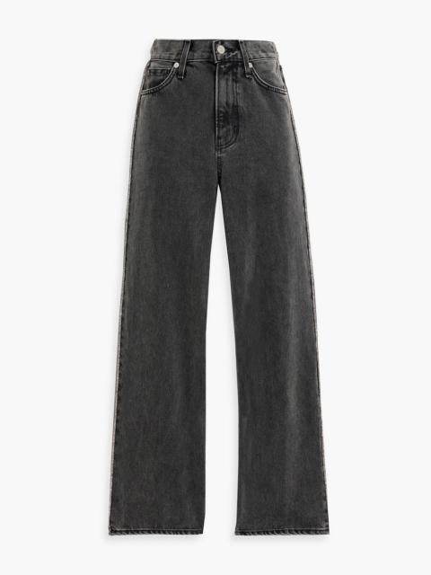 VERONICA BEARD Dylan crystal-embellished high-rise straight-leg jeans