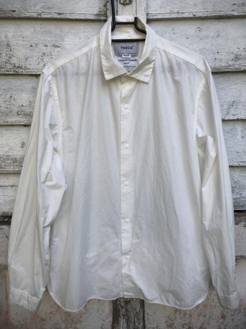 Other Designers Yaeca - Yaeca Plain White Exclusive Cotton Snap Button Shirt