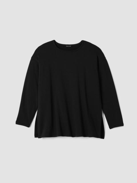 EILEEN FISHER Cozy Brushed Terry Hug Long Box-Top