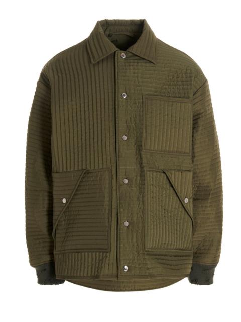 Khrisjoy Khrisjoy Men 'Chore Quilted Stripes' Down Jacket