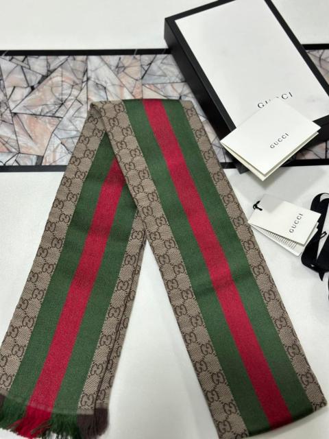 Authentic Gucci GG Supreme Wool Scarf