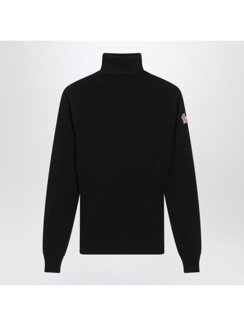 Moncler Grenoble Moncler Grenoble Black Wool-Blend Turtleneck Sweater Women