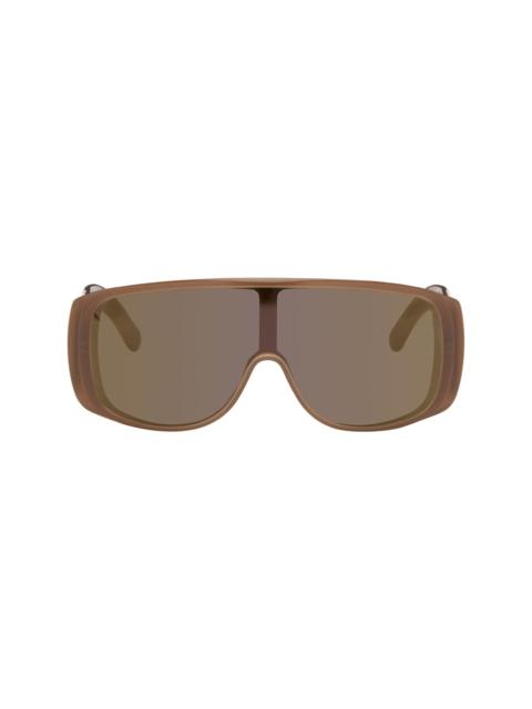 MM6 Maison Margiela Brown Mask Sunglasses
