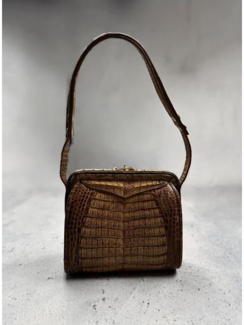 Other Designers Vintage Genuine Crocodile Leather IVR Handbag Rare Archive