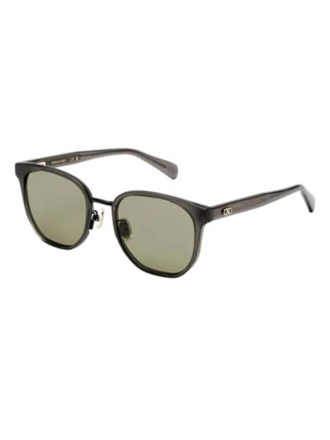 FERRAGAMO Ferragamo Green Round Men's Sunglasses SF2056SLBK 023 56