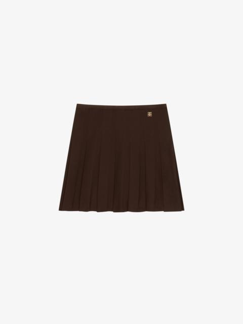 Givenchy PLEATED SKIRT IN WOOL WITH 4G DETAIL