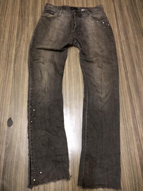 Other Designers Armani - Emporio Armani Studded Distressed Denim Pant