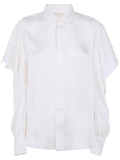 sacai Sacai Women Satin X Chiffon Shirt