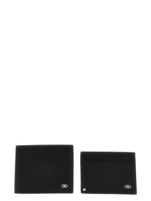 FERRAGAMO Ferragamo Men 'Gancio' Wallet + Card Holder Set