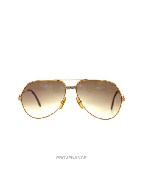 Cartier Vendome Santos Vintage Sunglasses - Gold Brown