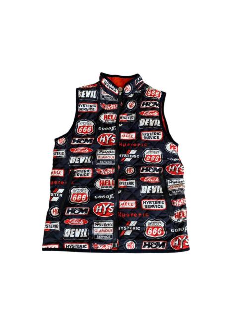 Hysteric Glamour Hysteric glamour fullprint hell,f.uck puffer vests jacket