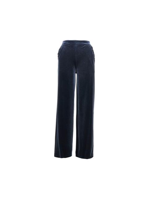 EMPORIO ARMANI Emporio Armani Wide Leg Chenille Pants Blue