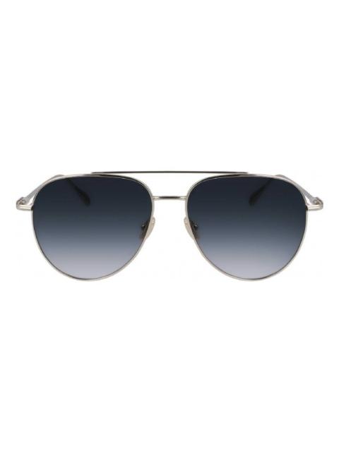 FERRAGAMO Ferragamo Blue Gradient Pilot Men's Sunglasses SF308S 715 61