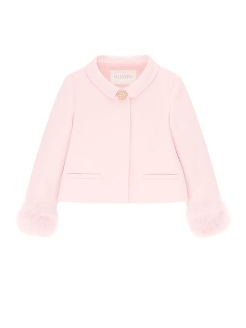 Valentino SILK WOOL BLEND "CREPE COUTURE" JACKET