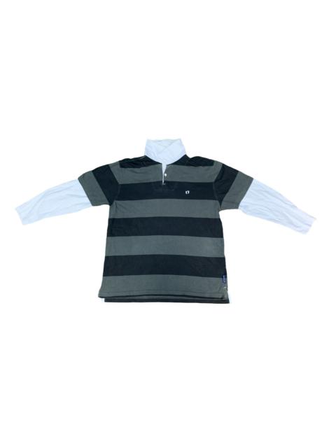 Other Designers Vintage - Vintage Hang Ten Striped Long Sleeve Polo Shirt