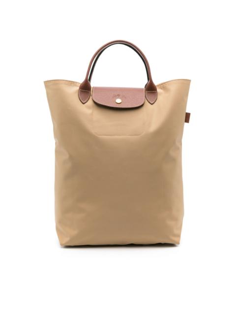 logo-embossed tote bag