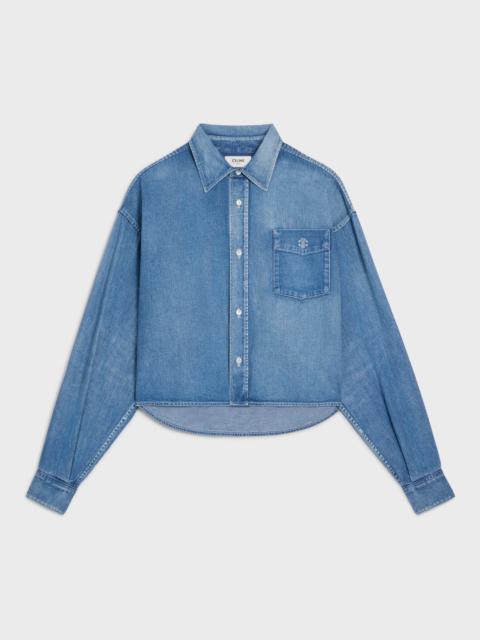 CELINE cropped shirt in denim