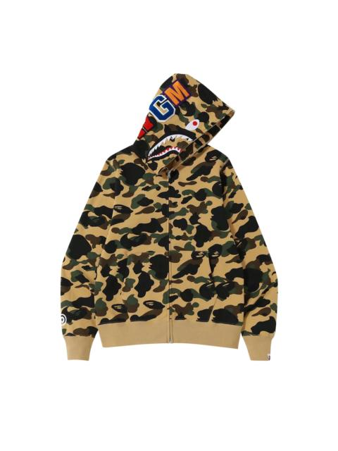 A BATHING APE® BAPE 1st Camo Shark Full Zip Hoodie 'Yellow'