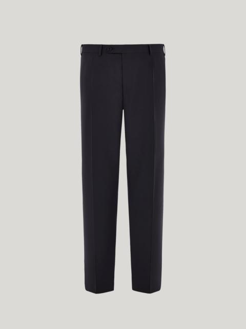 Canali NAVY BLUE PURE IMPECCABILE WOOL REGULAR-FIT PANTS WITH PLEAT