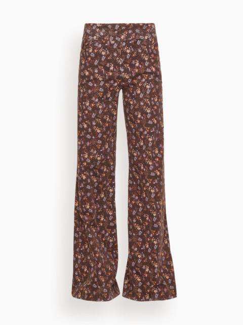 DOROTHEE SCHUMACHER Floral Statement Pant in Winter Blossom Very Dark Brown