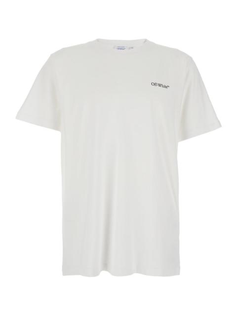 Off-White Off-White Men White Crew-Necktshirt With Logo On Front And Back In Cotton Man