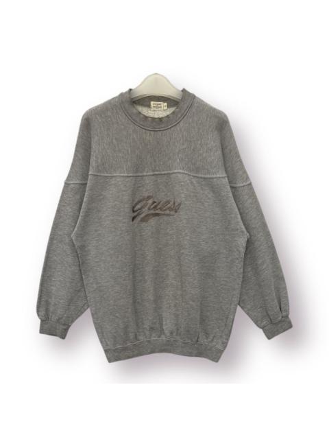 Other Designers 🔥 GUESS USA BAGGY EMBROIDED SPELLOUT LOGO SWEATSHIRT - M