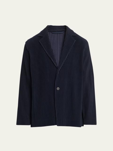 Men's Pleated Polyester Sport Jacket