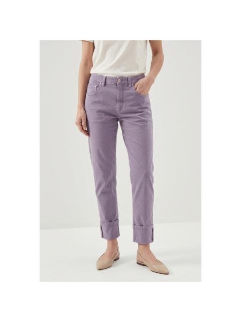 Brunello Cucinelli Brunello Cucinelli Wolight Purple Cotton Trousers