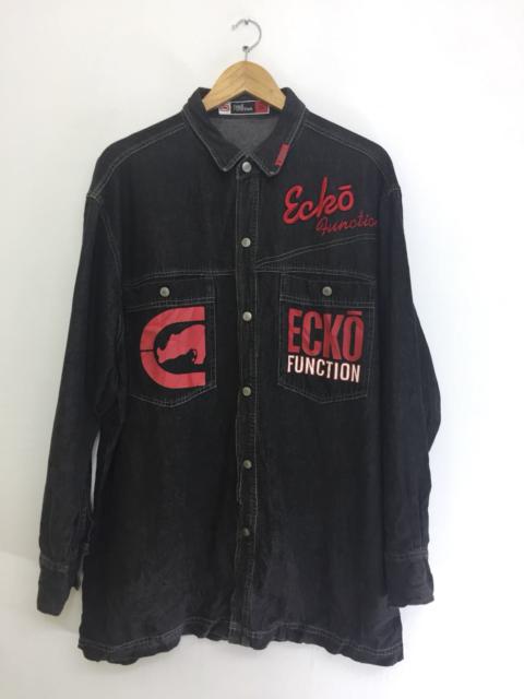 Other Designers Ecko Unltd. - Ecko Function Denim Shirt Spellout Embroidery