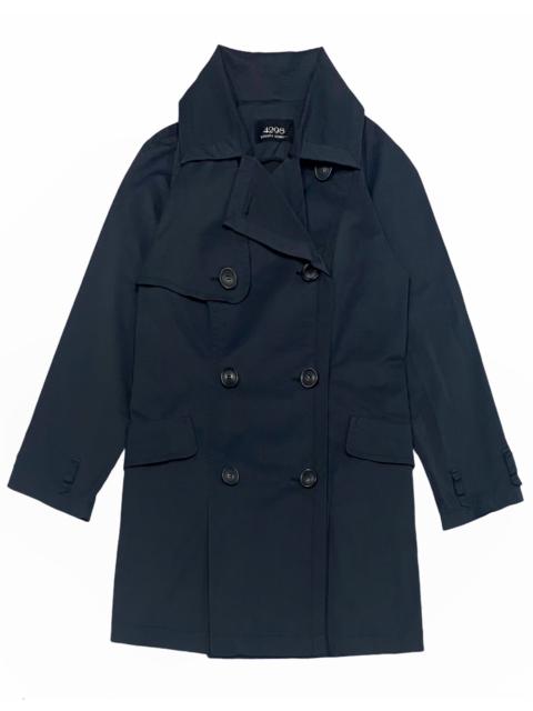 Other Designers Designer - VINTAGE TRENCH COAT NAVY by SHIZUKA KOMURO 4298