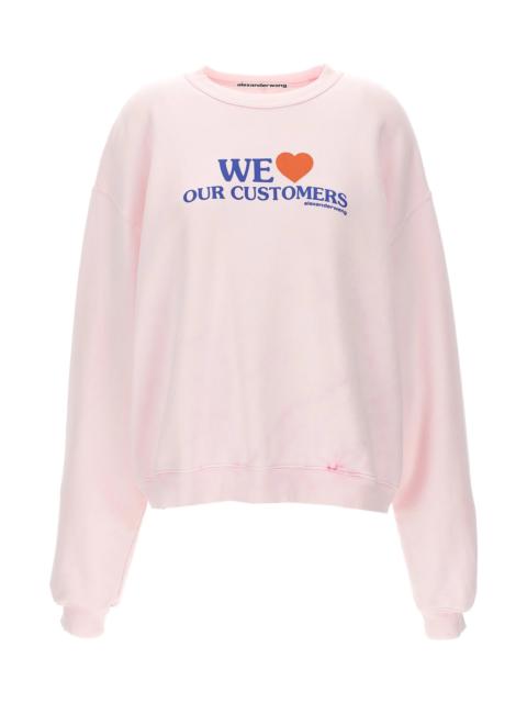 Alexander Wang 'We Love Our Customers' sweatshirt