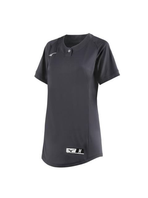 Mizuno Youth Girl's NXT 1-Button Short Sleeve Softball Jersey
