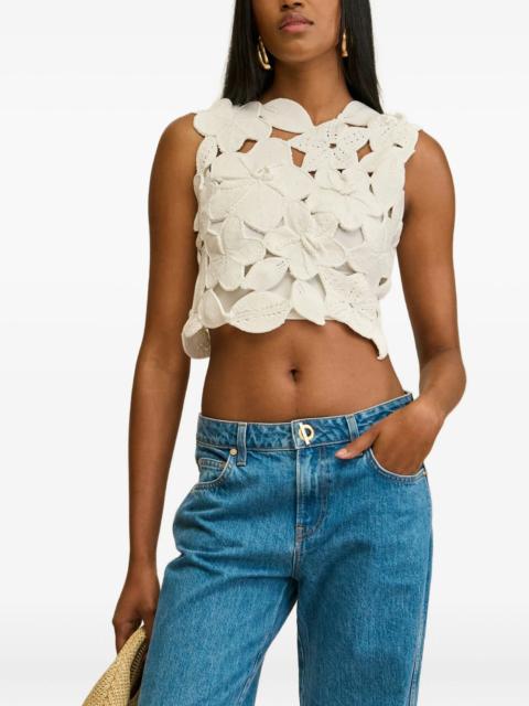Cult Gaia Harrington flower-lace sleeveless top