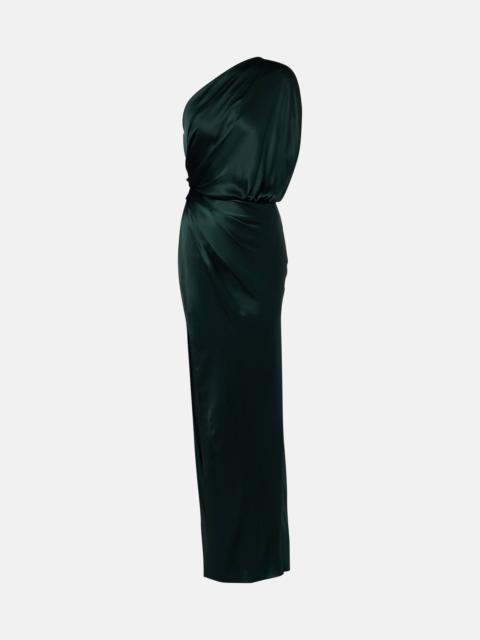 THE SEI Draped silk satin gown