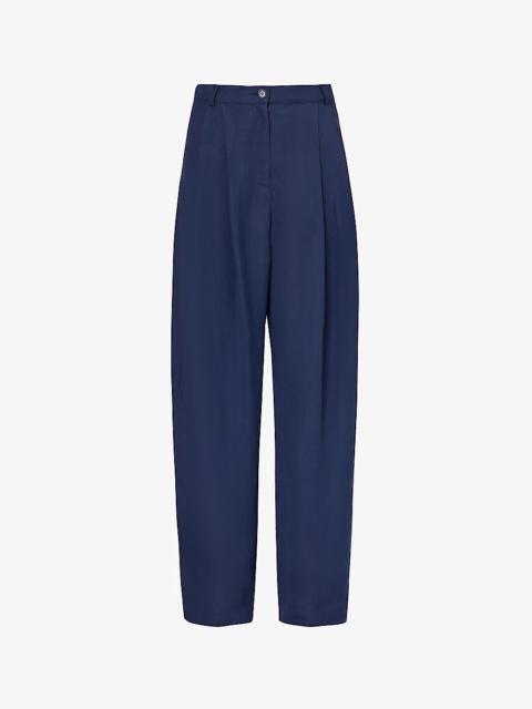 The Frankie Shop Piper pleated-front twill trousers