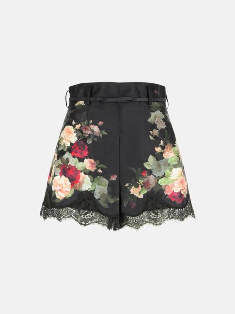Zimmermann BLACK SILK BLEND SHORTS