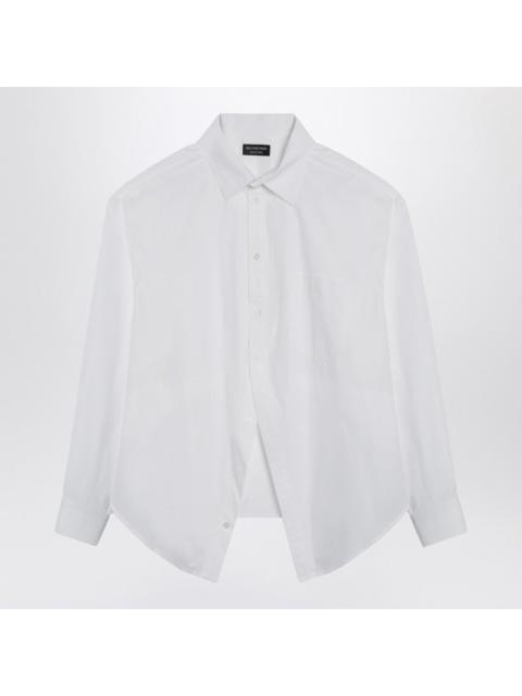 Balenciaga Asymmetrical White Cotton Shirt Women