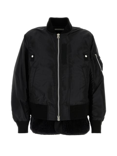 sacai Black nylon bombe jacket
