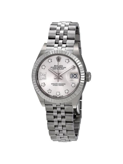 Rolex Lady Datejust Automatic Silver Roman Diamond Dial Ladies Jubilee Watch 279174SRDJ