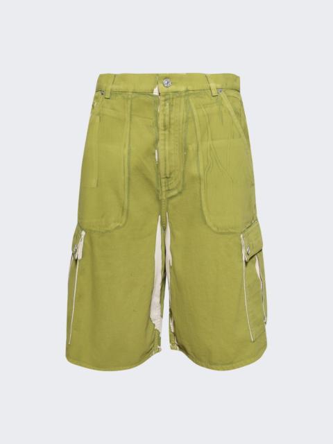 Marni Denim Cargo Shorts Lemonade