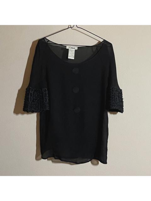 Chloé Vintage Silk Chloé by Phoebe Philo Blouse Black