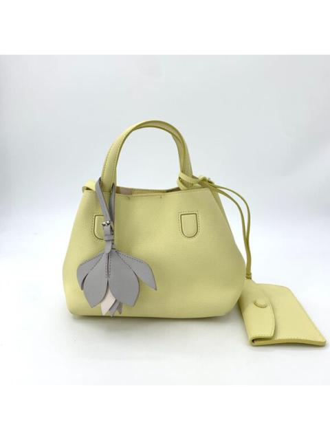 Dior Yellow Leather Handbag With Detachable Straps & Leaf Charm