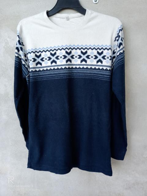 Other Designers Japanese Brand × Uniqlo - Two tone with nice pattern knitwear by Uniqlo