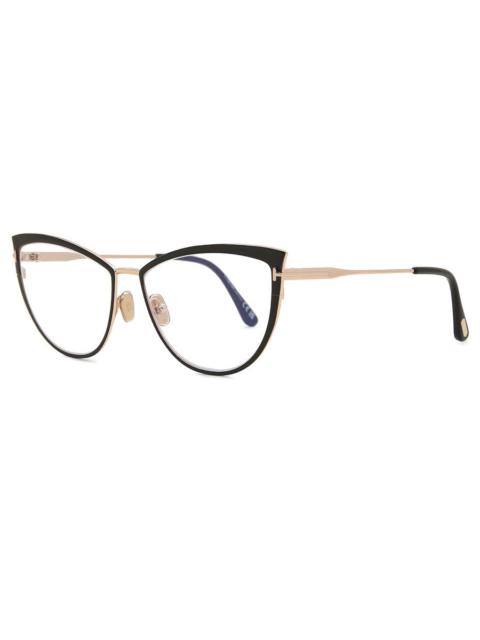 TOM FORD Tom Ford Blue Light Block Cat Eye Ladies Eyeglasses FT5877-B 001 56