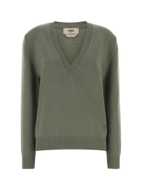 FENDI Fendi Women Sage Green Stretch Cashmere Sweater