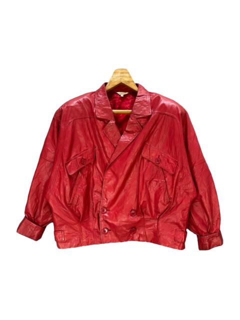 Other Designers Japanese Brand - LEGNA ANGEL LEATHER Red Crop Leather Jacket #A41-0941