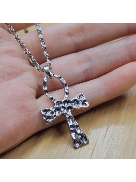 Egyptian Cross Pendant Necklace Men Women,Streetwear Unisex