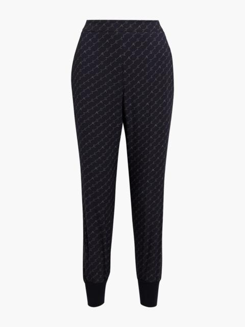 Stella McCartney Logo-print crepe de chine track pants